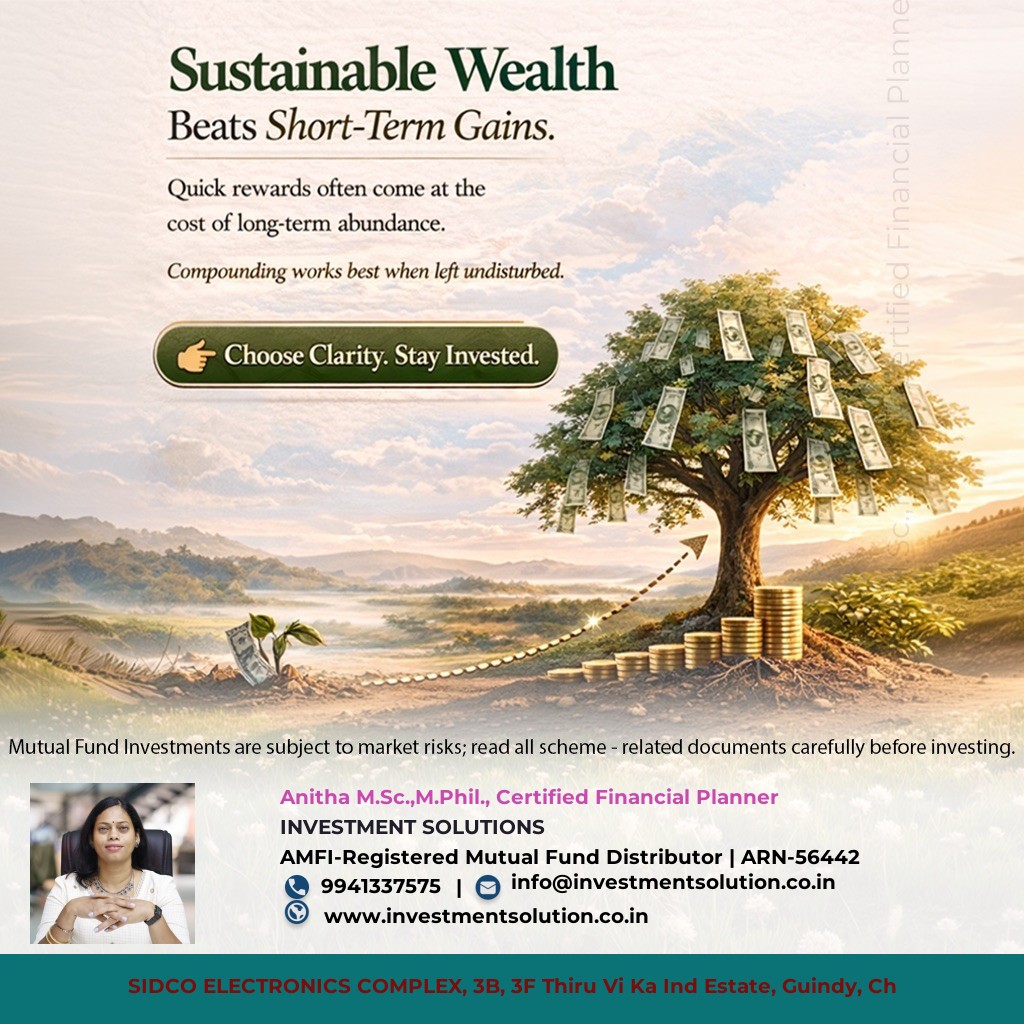 <p>Sustainable Wealth Beats Short Term Gains</p>