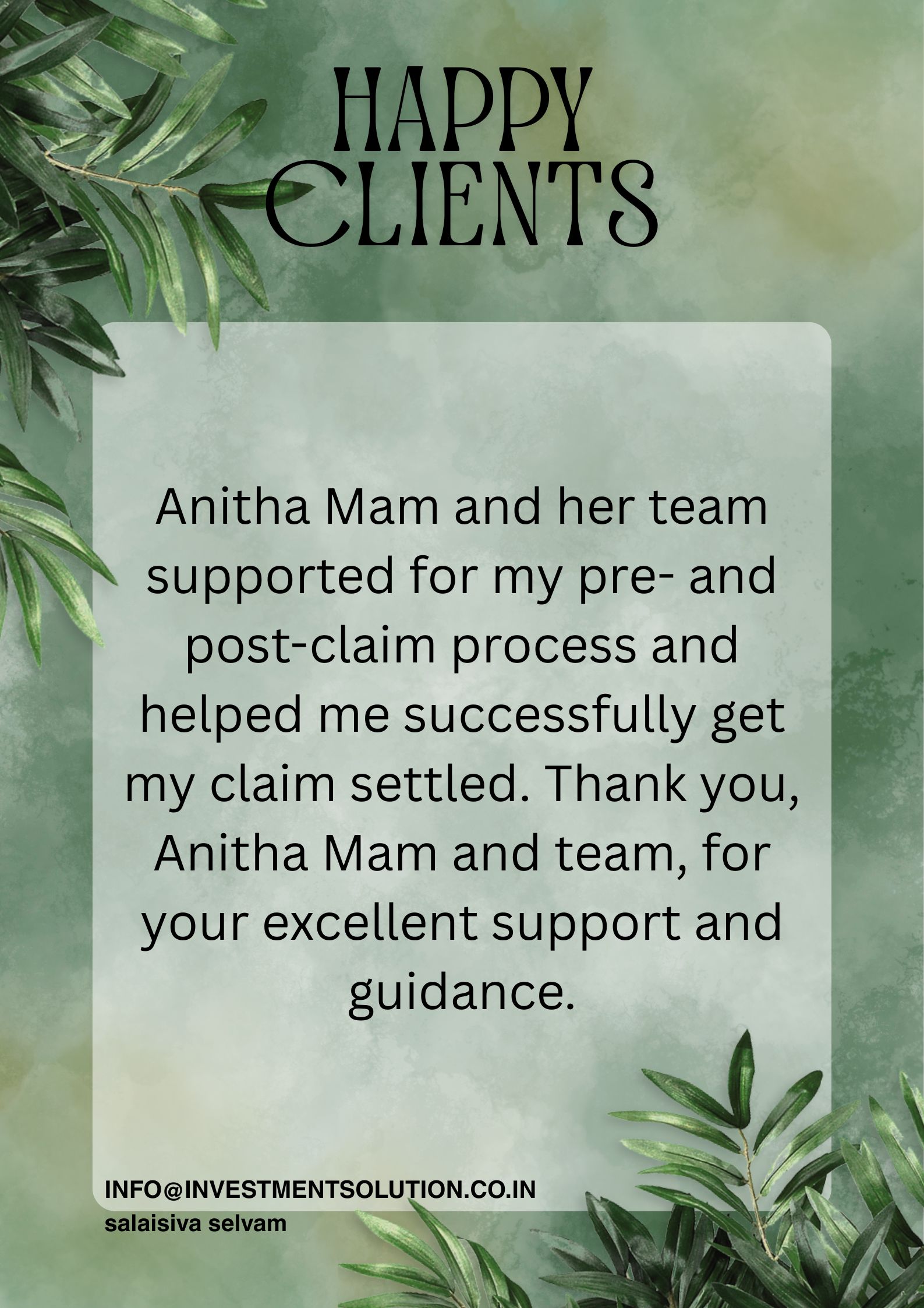 testimonial