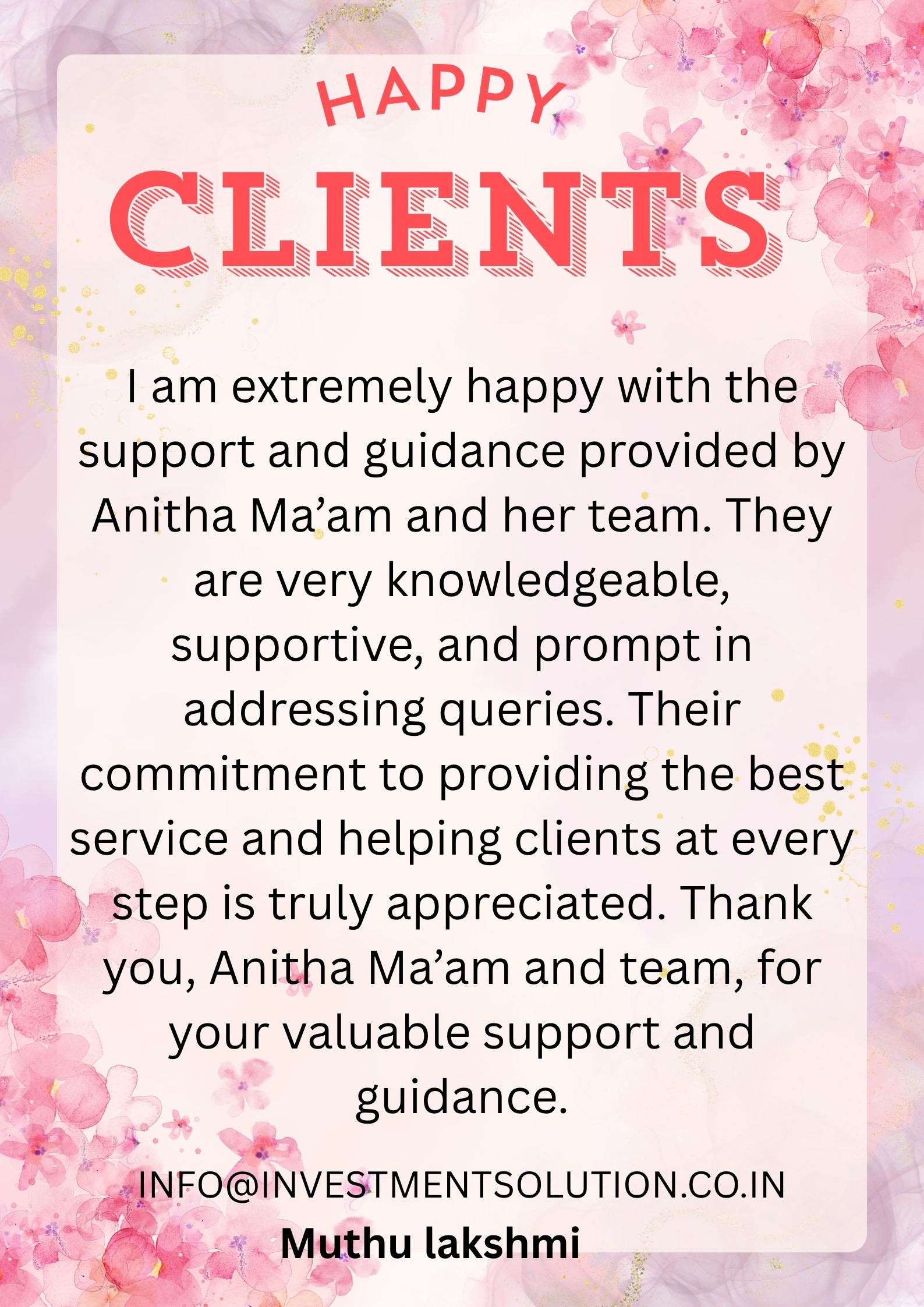 testimonial